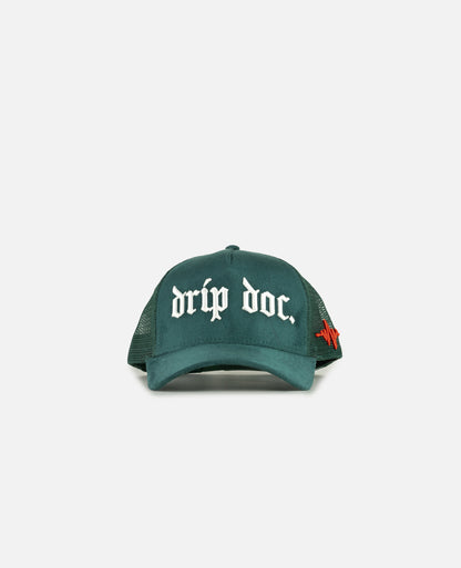 Trucker Hat - Suede - Forest Green