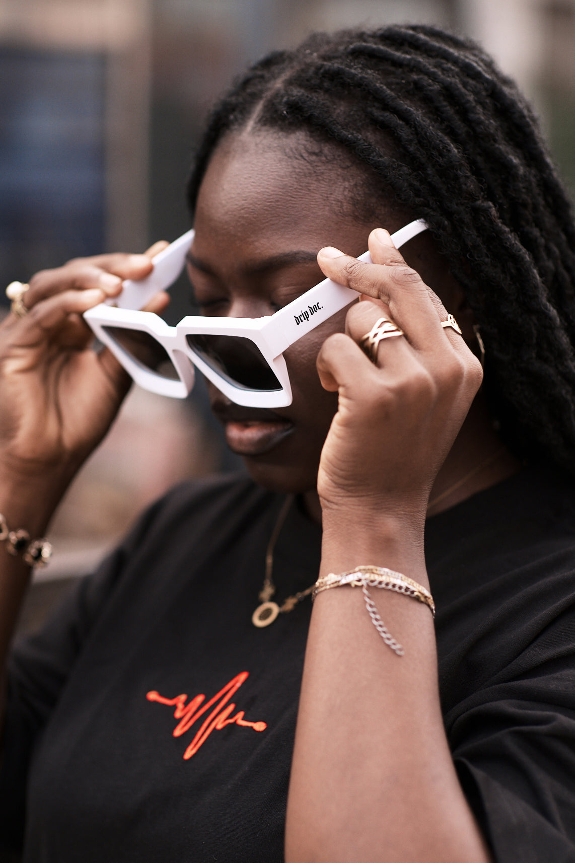 Sunglasses - African Giant - Bone White